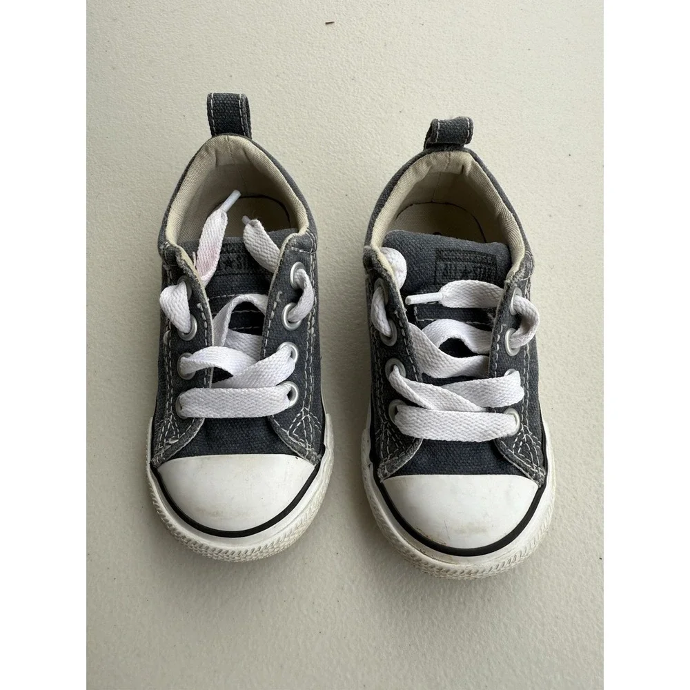 Converse Chuck Taylor Blue Leather All Star Infant/Toddler‎ Shoes Size 7. #1-40